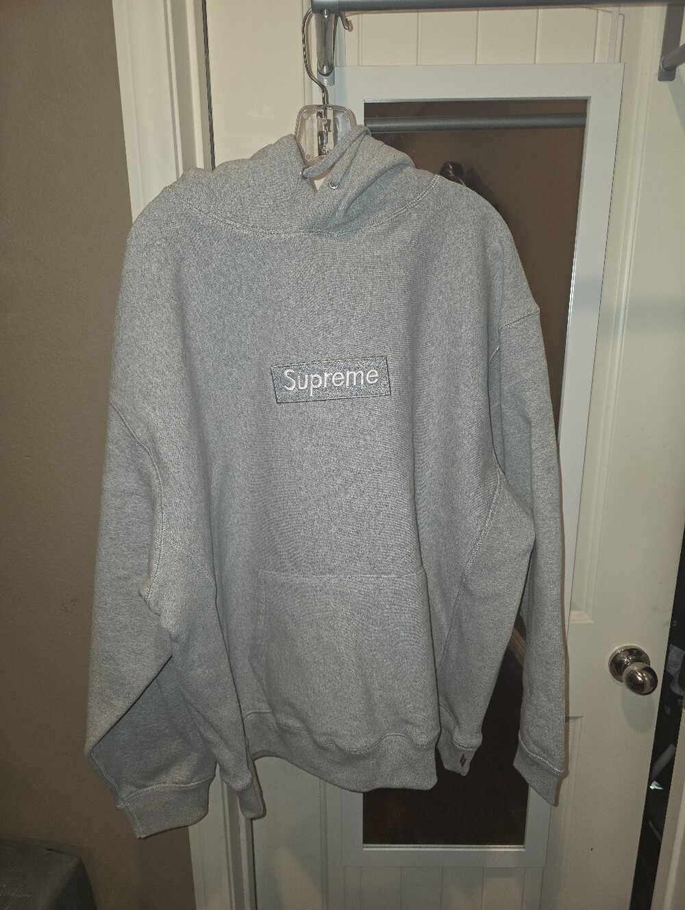 Supreme 24AW Box Logo Hooded Sweatshirt Parka Heather Grey Size XL